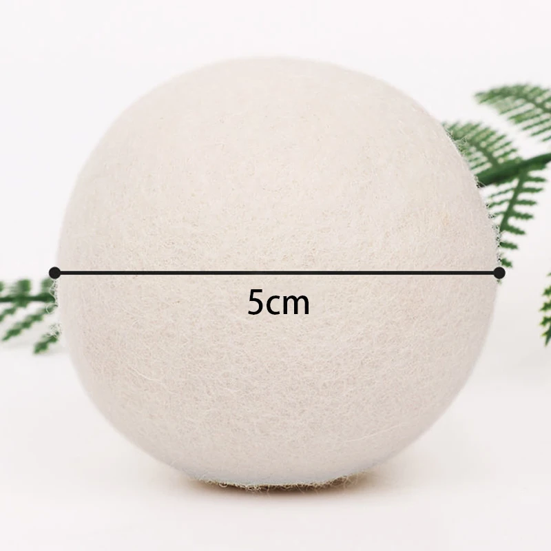 6Pcs Reusable Wool Dryer Balls Softener Laundry Home 5cm Fleece Dry Kit Ball Useful Clothes Washing Machine Accessories