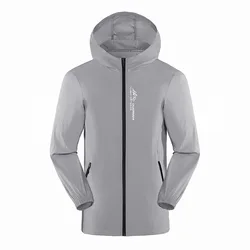 Chaqueta de protección solar para hombre, camisa de aire acondicionado transpirable, ultrafina, protección Uv, seda de hielo, estampado de tendencia, verano, 2023