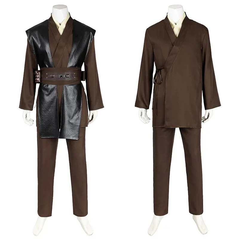 

DY2025Halloween Party Anakin Skywalker Cosplay Costume Padawan Jedi Knight Uniform Set Attack Of The Clones Anakin's Stage Costu