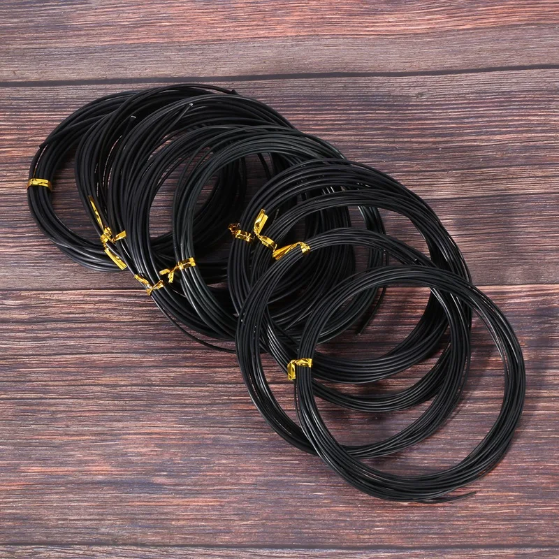 Cables de bonsái de entrenamiento, alambre de aluminio anodizado, 3 tamaños (1,0 Mm, 1,5 Mm, 2,0 Mm),Total de 147 pies, 9 rollos