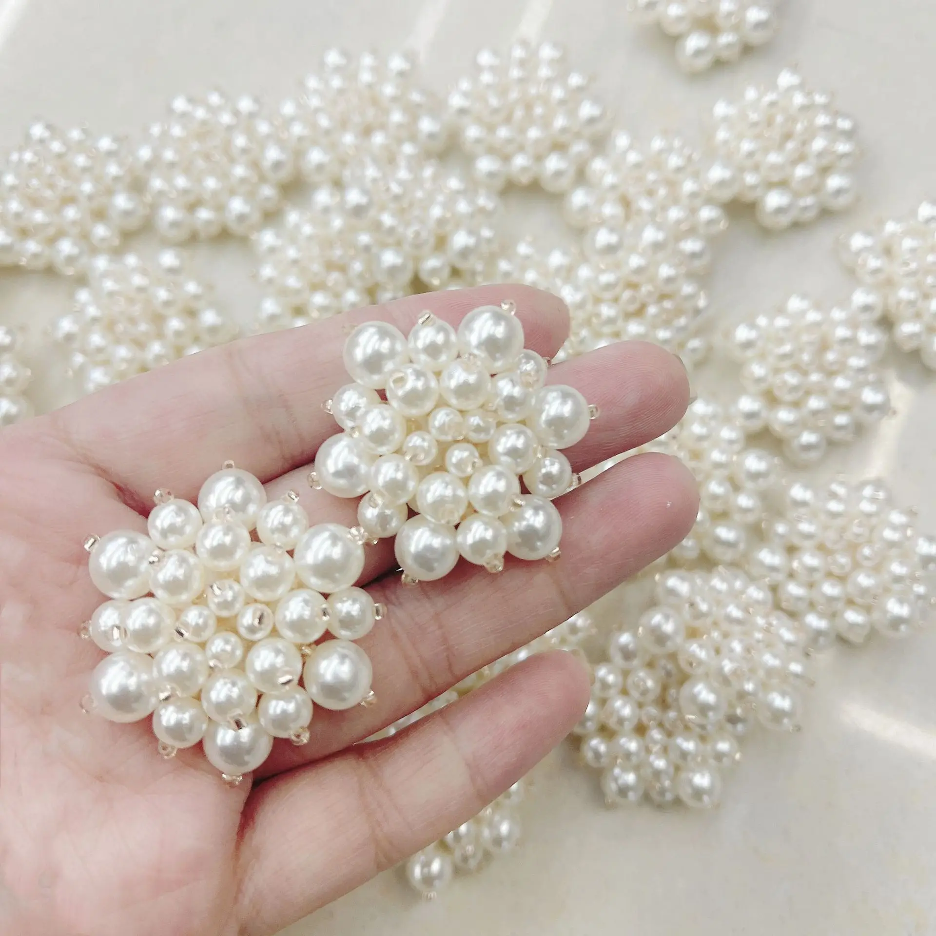 Accessories Fashion DIY Handmade Pearl Flower Tassel Clip Beads Shoe Flower Dress Accessories Exquisite High Appearance Level