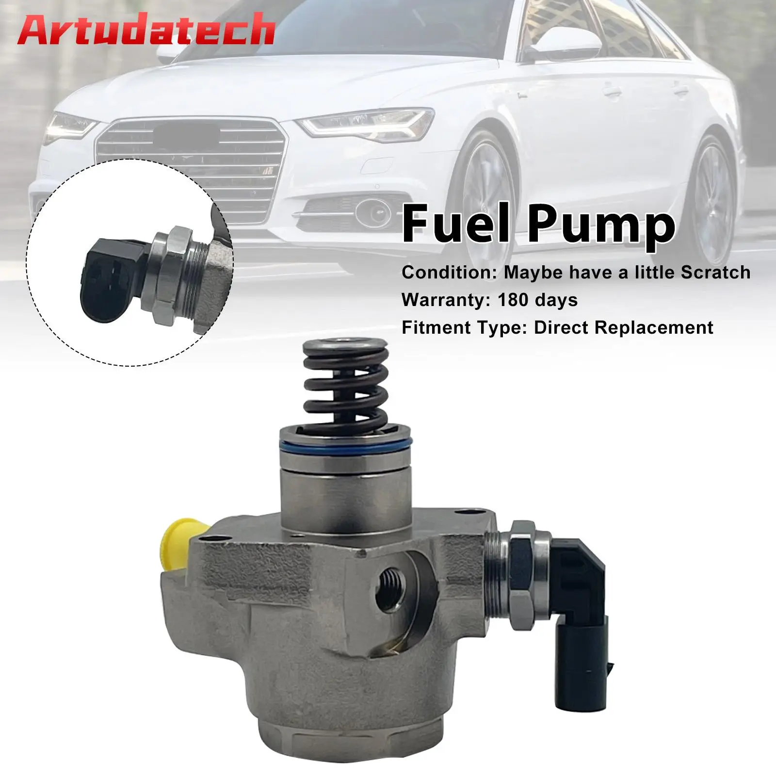 Artudatech Hochdruck-Kraftstoffpumpe 06E127026D Passend für Audi Q7 2017 2018 2019 A6 A7 A8 Quattro 706032250 133088 2503088