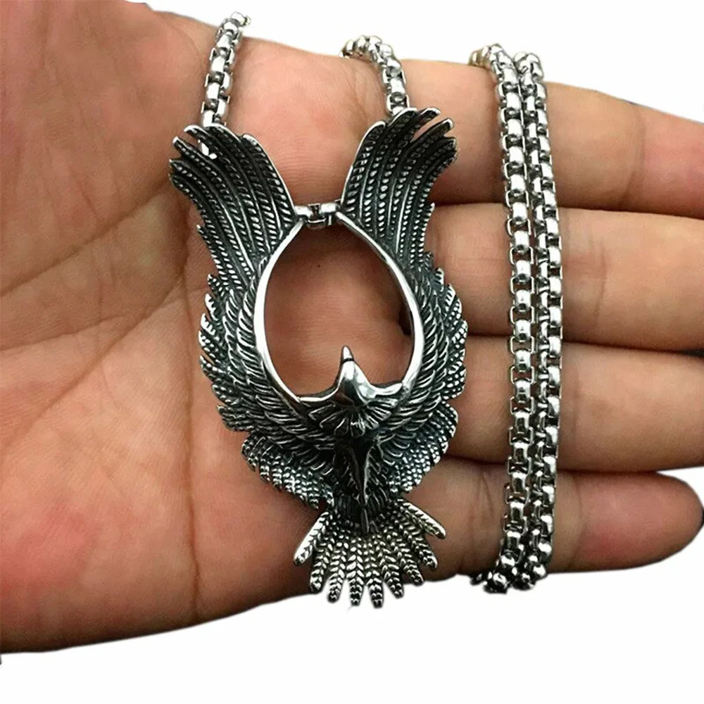 Retro ethnischen Stil indischen Adler Tier Anhänger Phoenix Halskette Herrenmode Trend coolen Schmuck