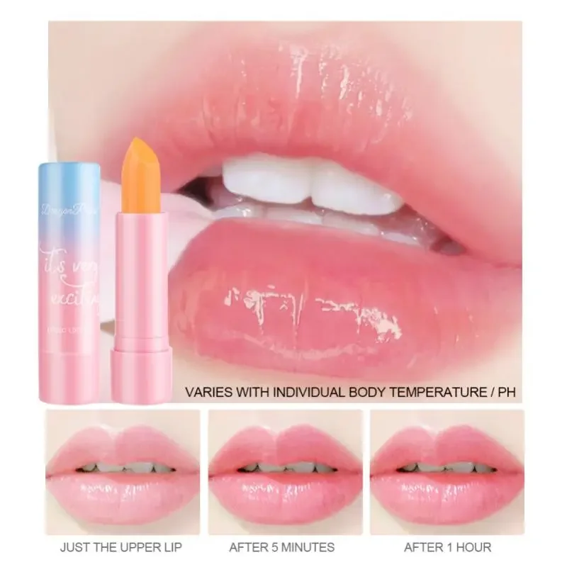 화장품 Temperature Change Color Lip Balm Lipstick Peach Girl Moisturizing Long Lasting Lip Gloss Makeup Lip Care Repair Cosmetic