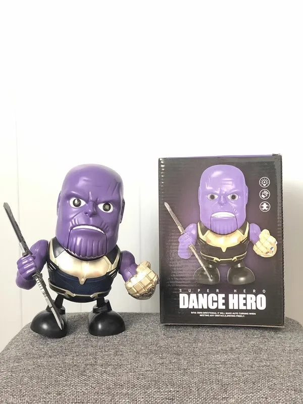 19cm Iron Man Dance Figures Sing Sound Led Spiderman Avengers Ironman Super Heros Robot Action Anime Figure Baby Kid Gifts Toys