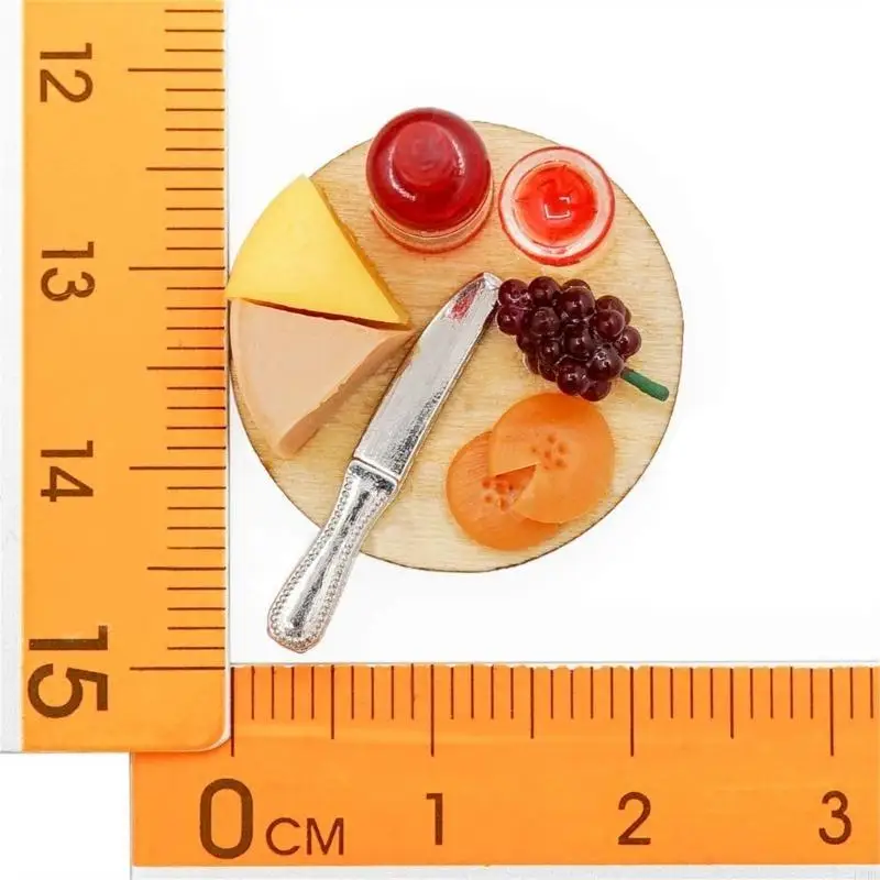 Miniaturowy ser i zestaw desek mini lalki kuchenne akcesoria żywnościowe L8RB