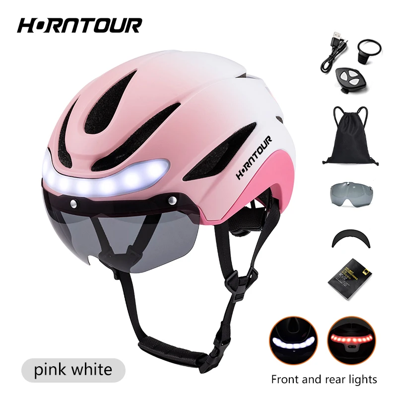 Horntour Fahrradhelm Ride LED Lichter Racing Rennrad Helm Männer und Frauen Outdoor Sports Pro Radfahren Bicicleta Sicherheitskappe ﻿ – Detail 16