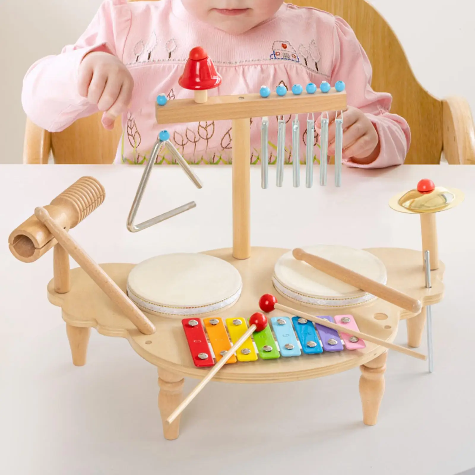 Ensemble de batterie Xylophone pour enfants, jouet musical pour garçons et filles, cadeau d'anniversaire