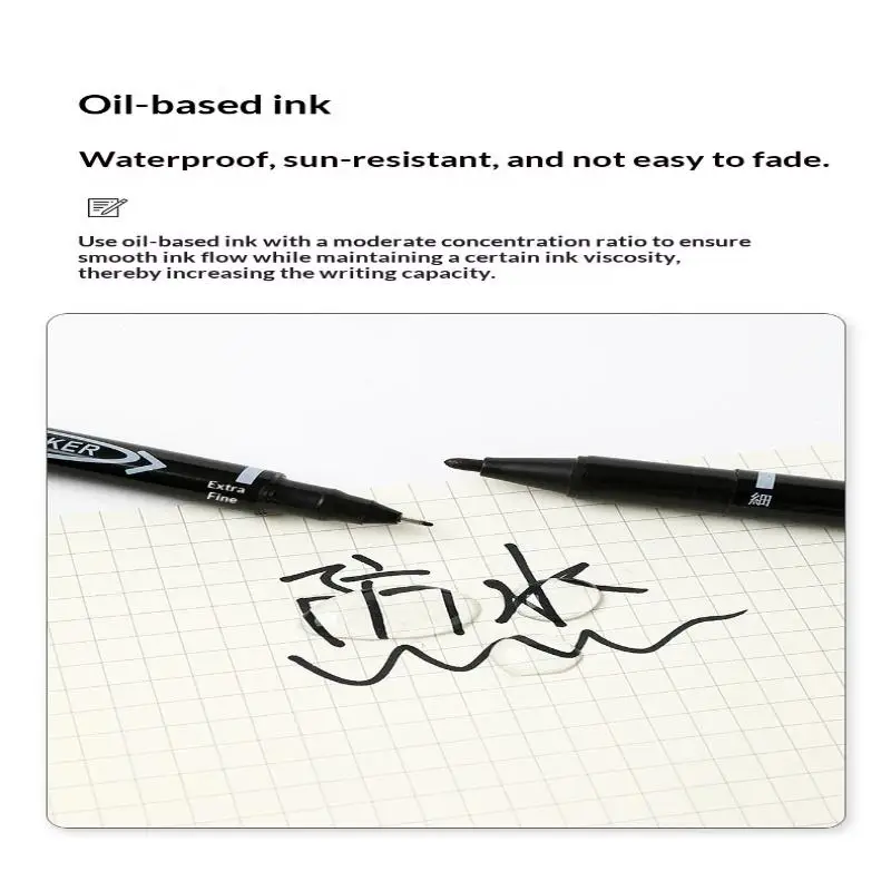 10Pcs Double-Tip Permanent Paint Marker Pens Ink For Plastic Wood Stone Metal Glass Doodling Marking Graffiti Art Set