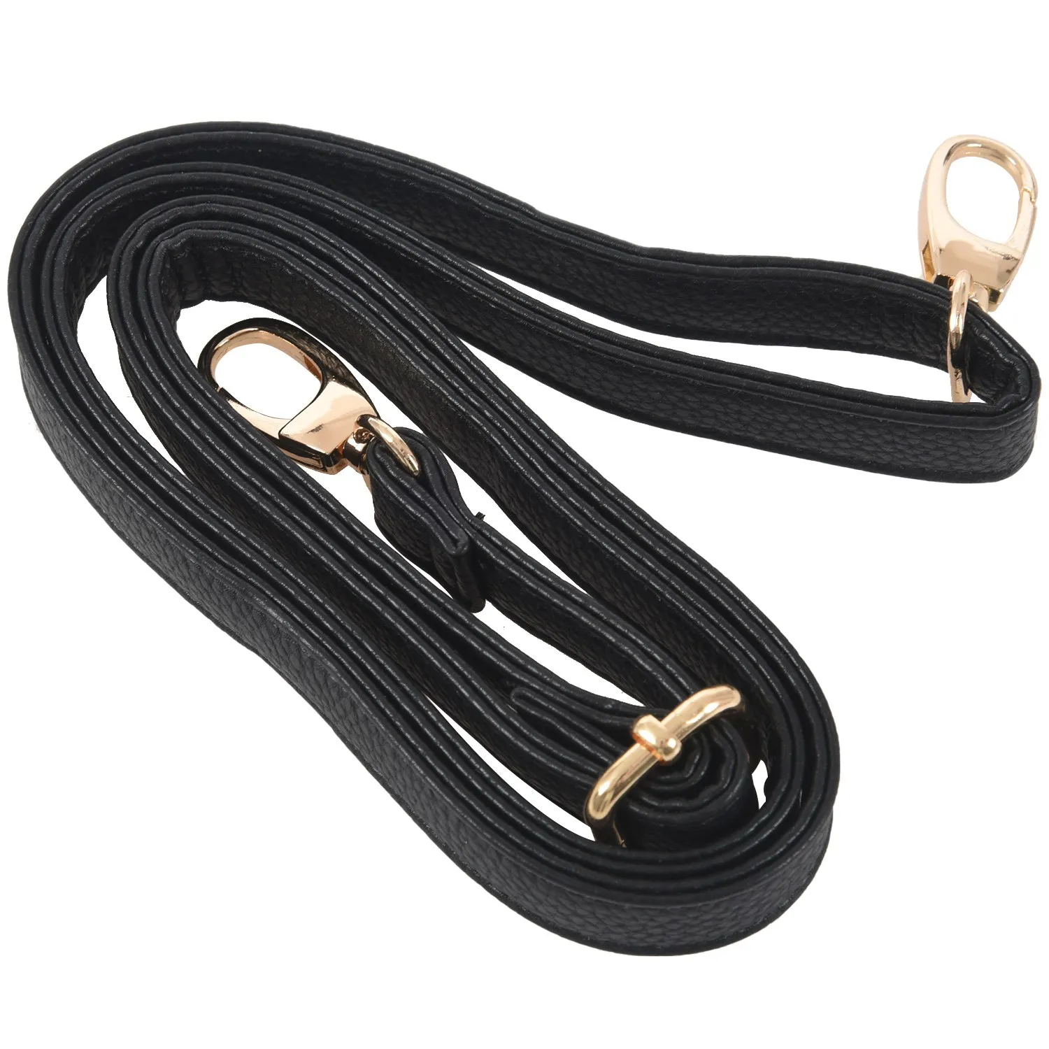 

NEW Women'S PU Leather Adjustable Messenger Bag Strap Black