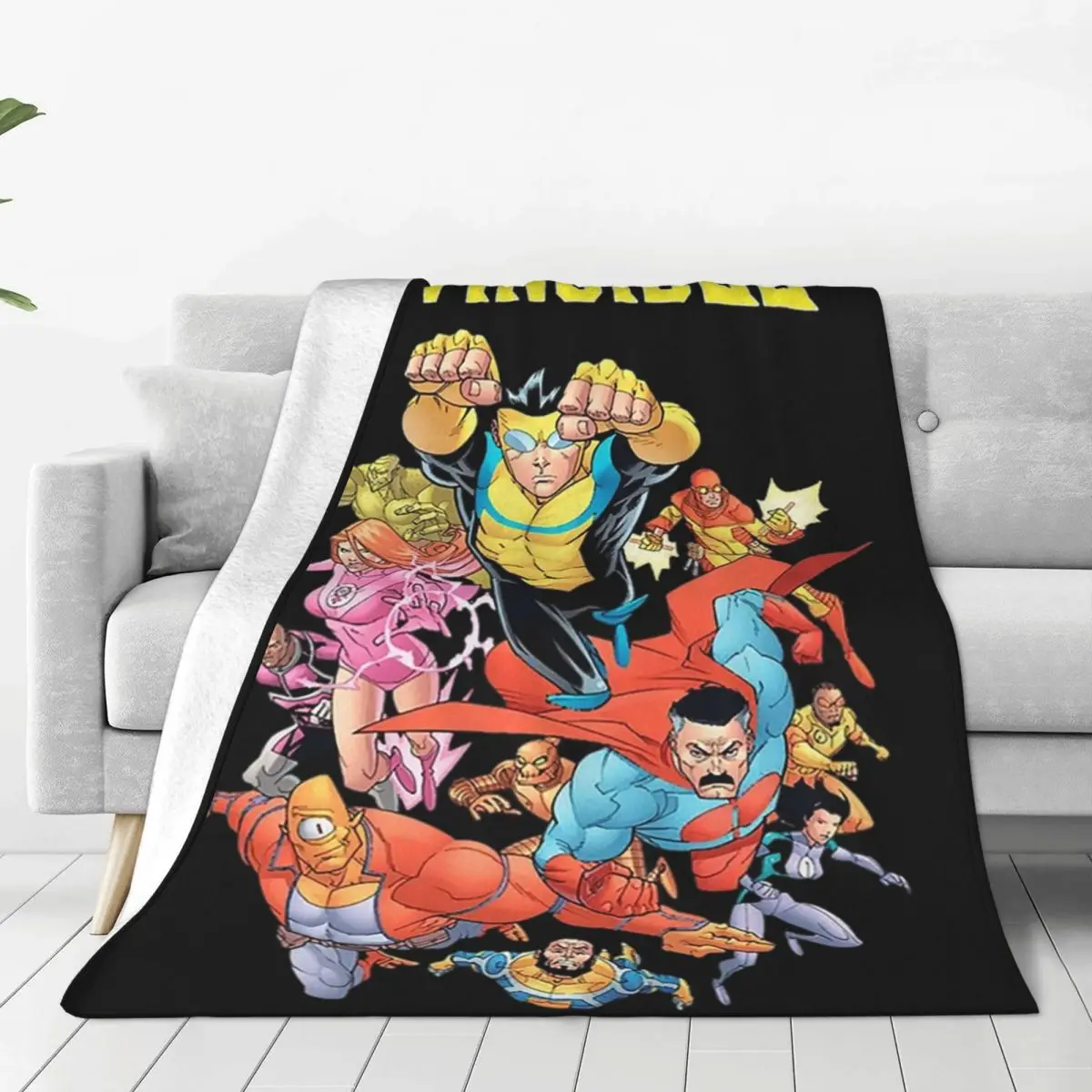 Invincible Blankets Soft Warm Flannel Throw Blanket Bedding for Bed Living room Picnic Travel Home Sofa