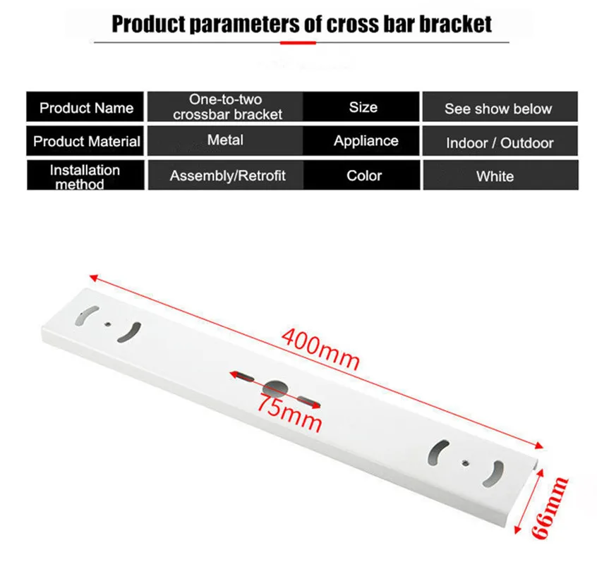 CCTV Dual Camera Mounting Bracket One-to-two Monitoring Crossbar Bracket for Video Surveillance Security Double Camera Mount