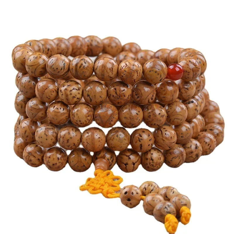 Indonesia Polished Round Longan Bodhisattva 10/12mm 108 Cultural Amusement and Buddhist Beads for Men and Women