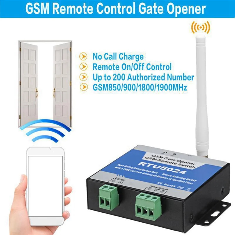B04C-RTU5024 GSM Deuropener Relais Draadloze Afstandsbediening Toegangscontrole Kit 4G Home Security Apparaat Gratis Bellen Functionaliteit
