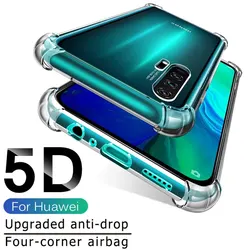 화웨이 P30 Pro P40 Lite P50 럭셔리 휴대 전화 범퍼 P50E P60 Art Coque 실리콘 케이스 TPU 용 전화 충격 방지 케이스 커버