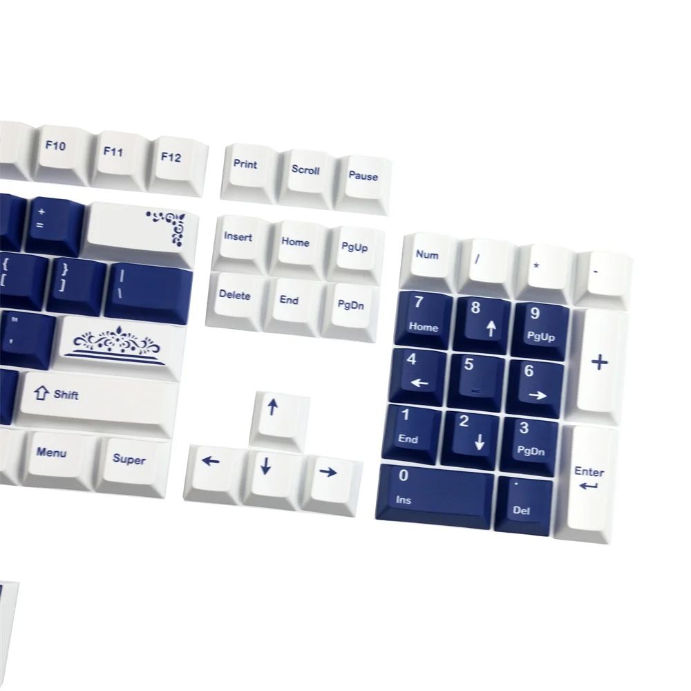 Imagem -04 - Pbt Keycaps 144 Chaves Gmk Lazurite Keycap Ansi Layout Cereja Perfil Iso Entrar Tintura Subbed para Cruz mx Interruptor Teclado Mecânico