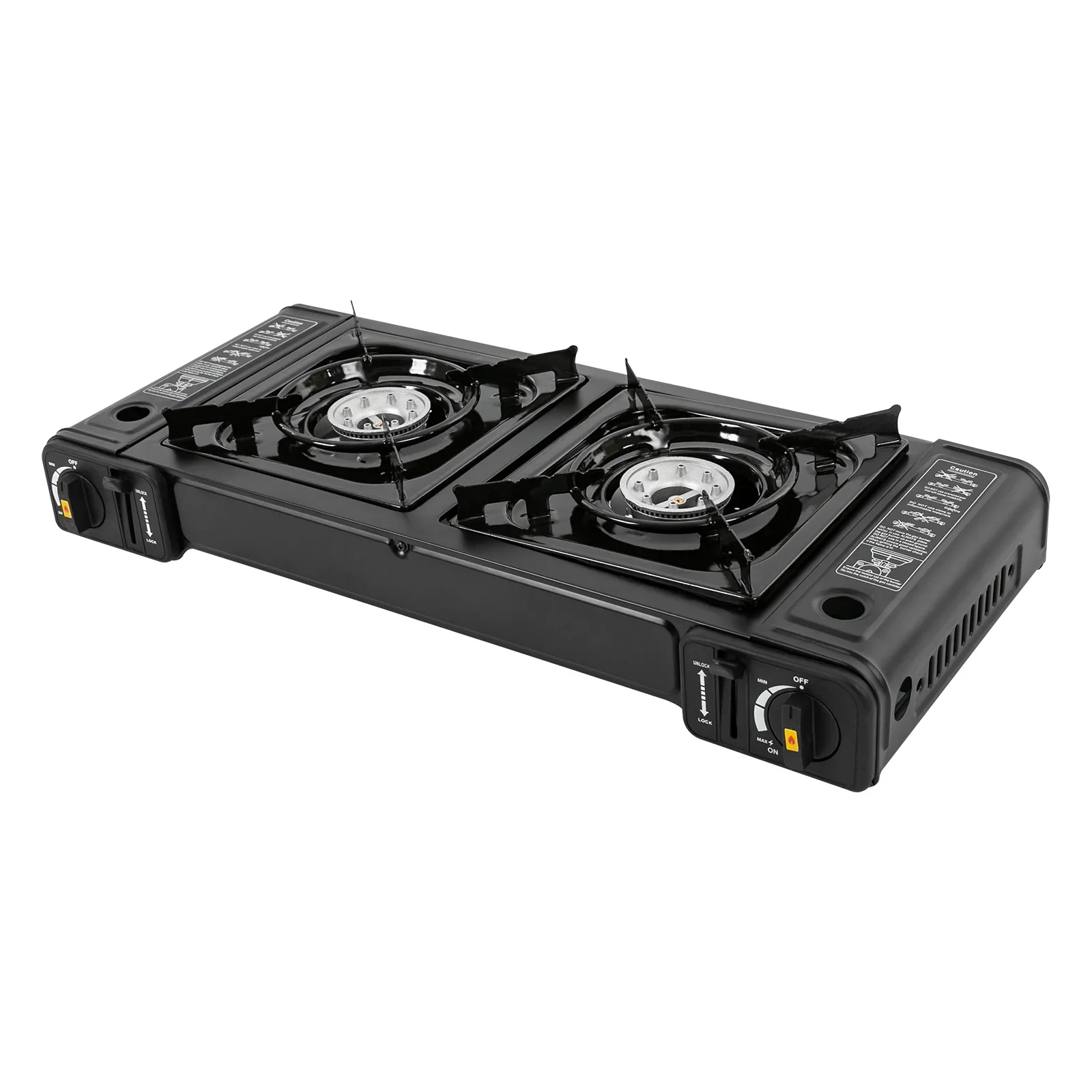 Estufa de camping multifuncional portátil de 2 quemadores para cocinar y preparar comidas al aire libre