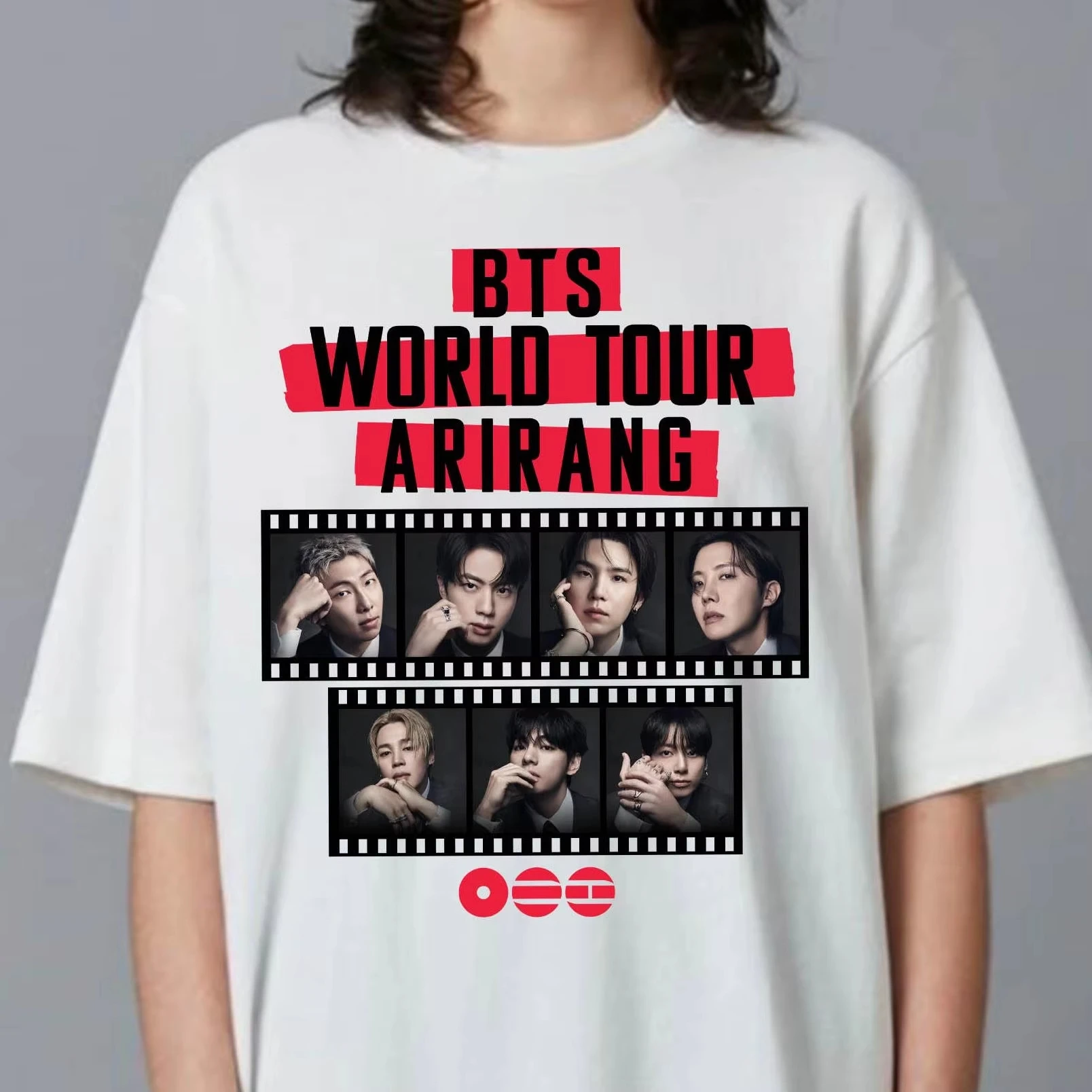 2026 Arirang Album Tour Film Strip Grafik T-Shirt für Männer und Frauen, Sommer Baumwollkleidung, Modisches Kurzarm-Oberteil, Streetwear – Detail 7
