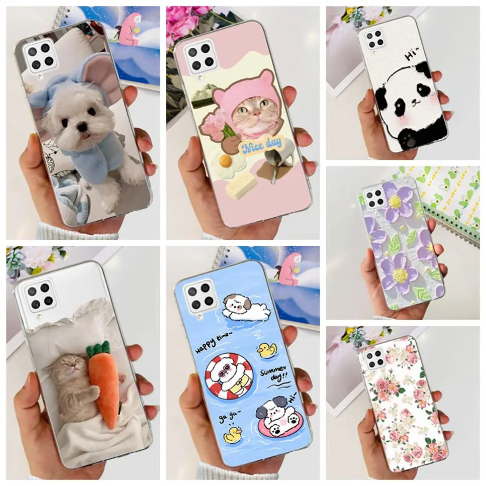 For Samsung Galaxy A22 4G Case Cute Cat Panda Soft Silicone TPU Cover For Samsung A22 SM-A225F 6.4