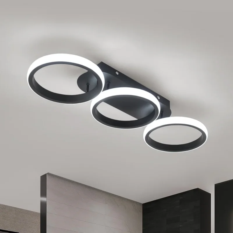 Modern LED Ceiling Lamp,Acrylic Indoor LED Ceiling Light Fixtures 3000K-6500K for Bedroom Dining Room  Kicthen Hallway Balcony