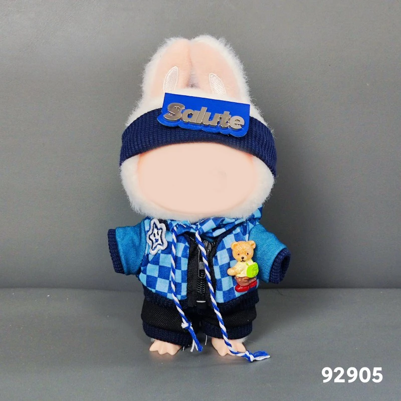 Pop Kleding Outfit Accessoires Voor Korea Kpop Exo 15-17 cm Labubu Idol Poppen 10 cm cotoon pop T-shirt denim shorts set Kleding