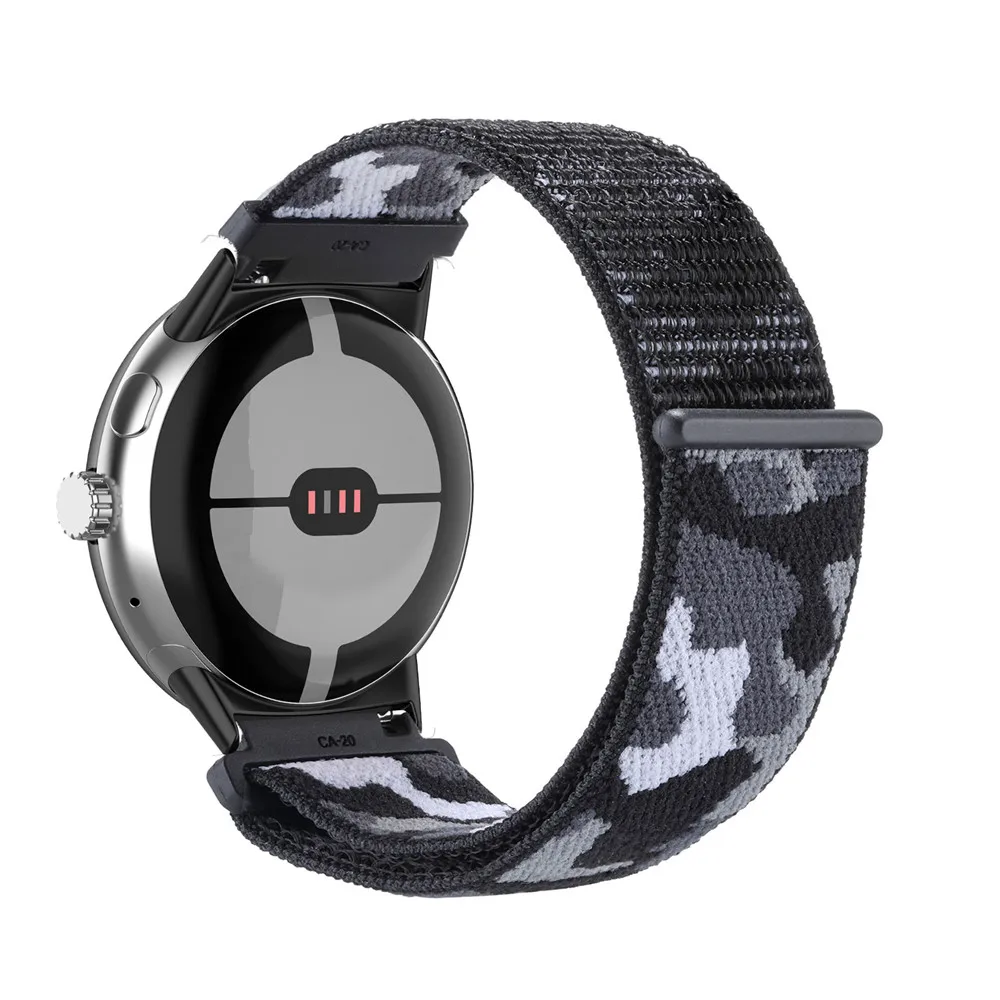 

Camouflage Bands for Google Pixel Watch 1/2/3 41mm Band, Nylon Velcro Strap