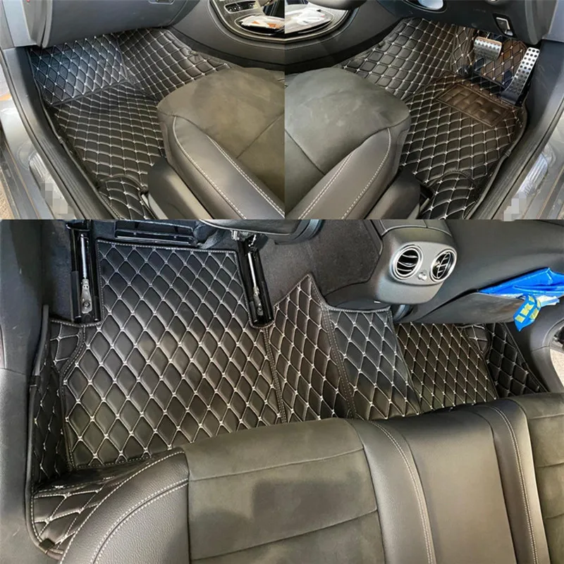 Custom special car floor mats + trunk mat for Right Hand Drive Mitsubishi Delica D5 7 8 seats 2019-2007 waterproof carpets rugs