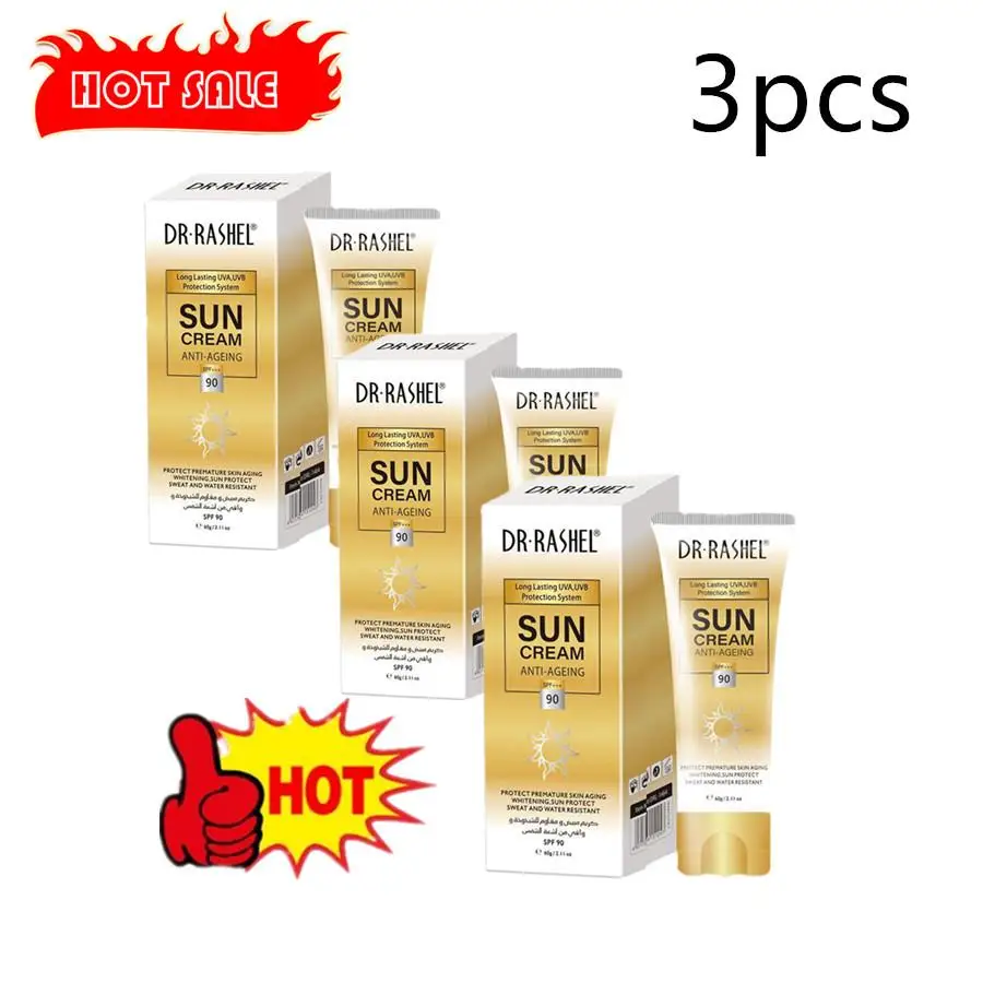 

1/2/3PCS Spf90 Screen Cream Long Lasting Protect Whitening Blocker Body Anit Face Protector Beauty Care Skin Skin Agin F1s4