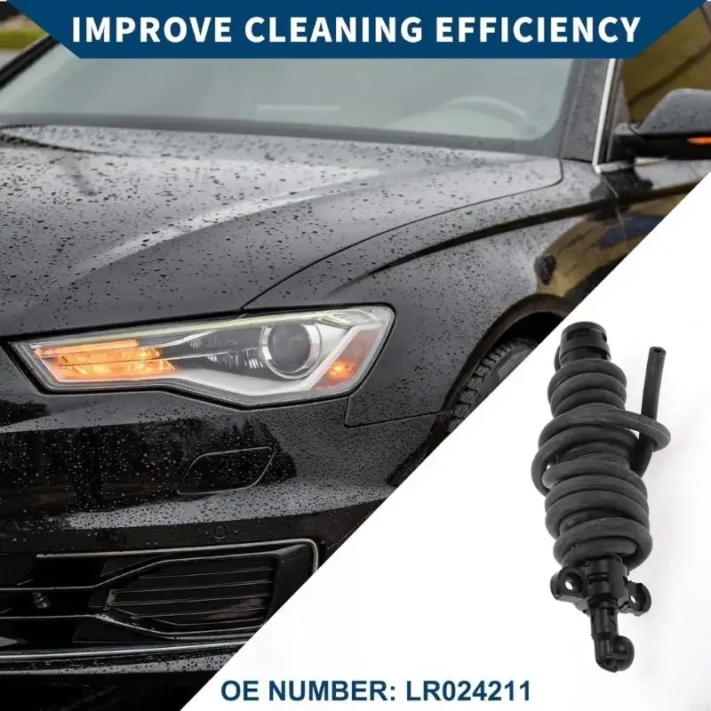 

2PCS Car Left Right Headlight Cleaning Nozzles Easy Installation Without Tools Original Factory Number LR024211 LR024209 D7YA