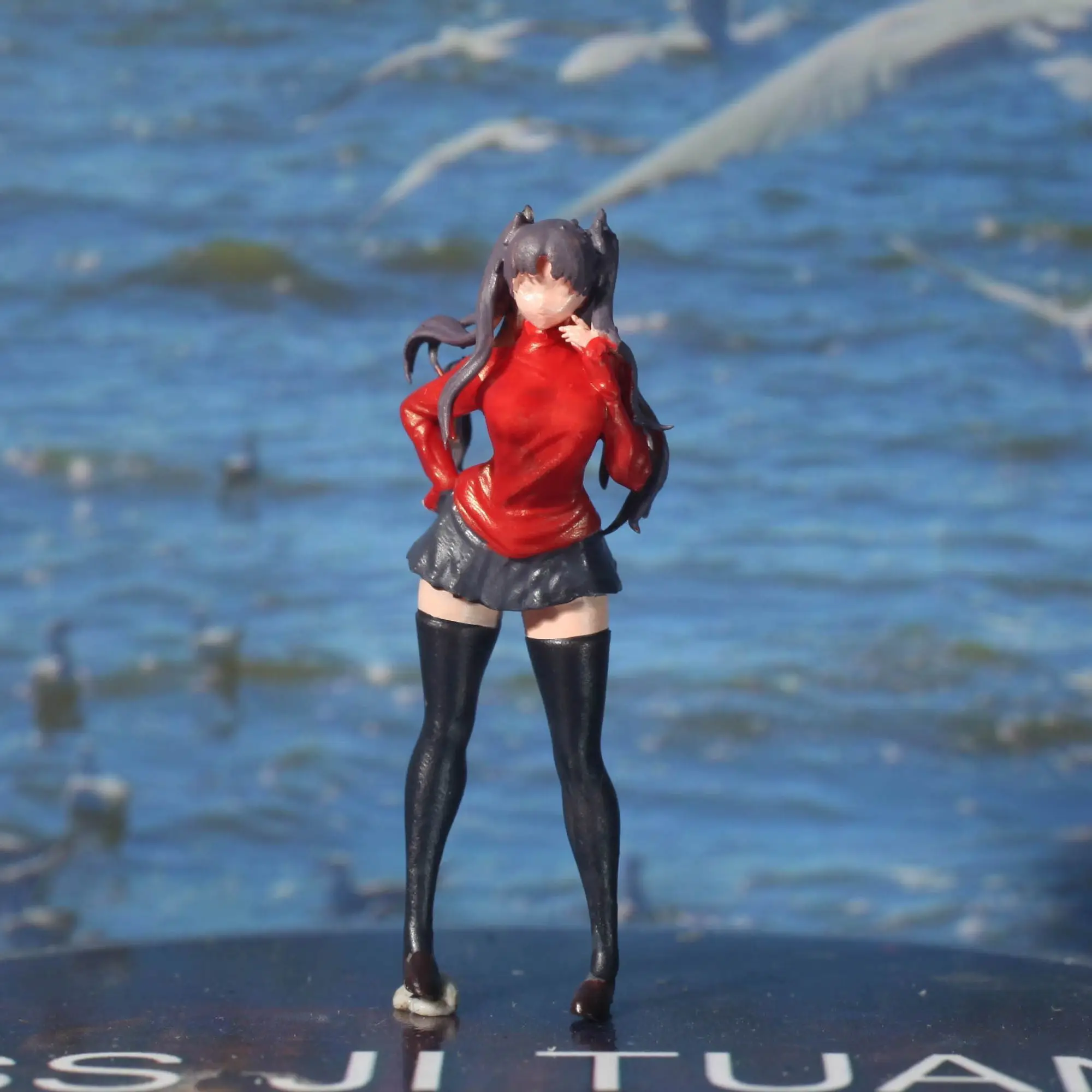 Figurine miniature Tohsaka Rin Fate Stay Night 1:64, accessoires de scène pour modèle de voiture