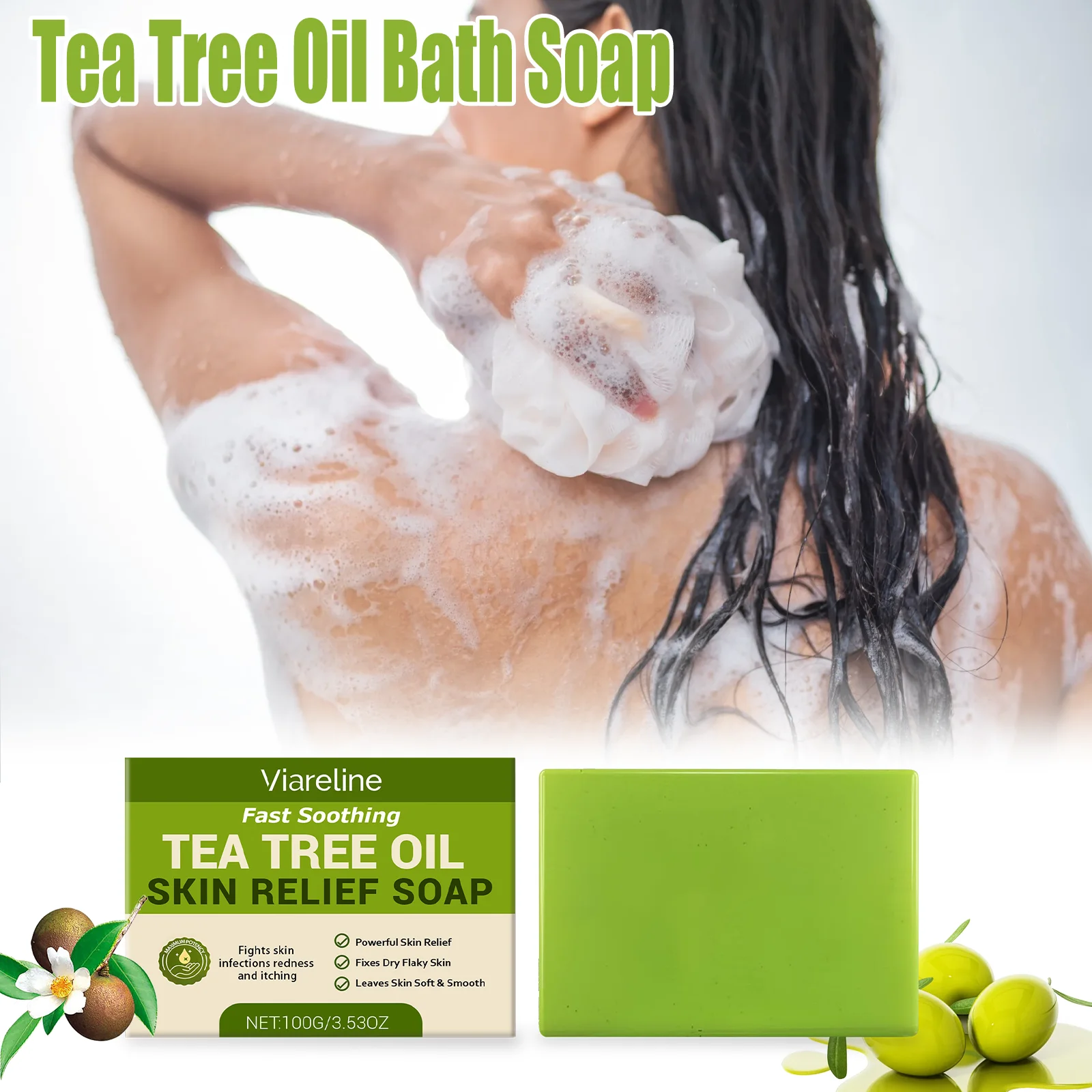 

Мыло с маслом чайного дерева, глубоко очищающее средство для мытья лица, контроль жирности, освежение кожи, комфорт для купания, увлажняющий уход за кожей