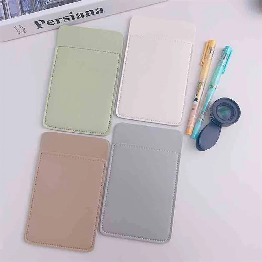1Pc Double-Layer Leak-Proof Pen Pouch PU Leather Pocket Protector Large Capacity Pencil Case Portable Pen Holder Useful Pen Bag
