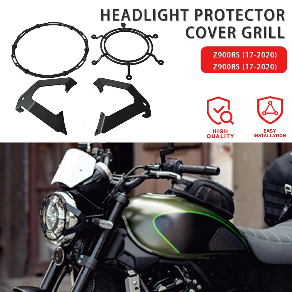 

For Kawasaki Z 900RS 2017 2018 2019 2020 Motorcycle Headlight Head Light Guard Protector Cover Protection Grill z900rs 2017-2020