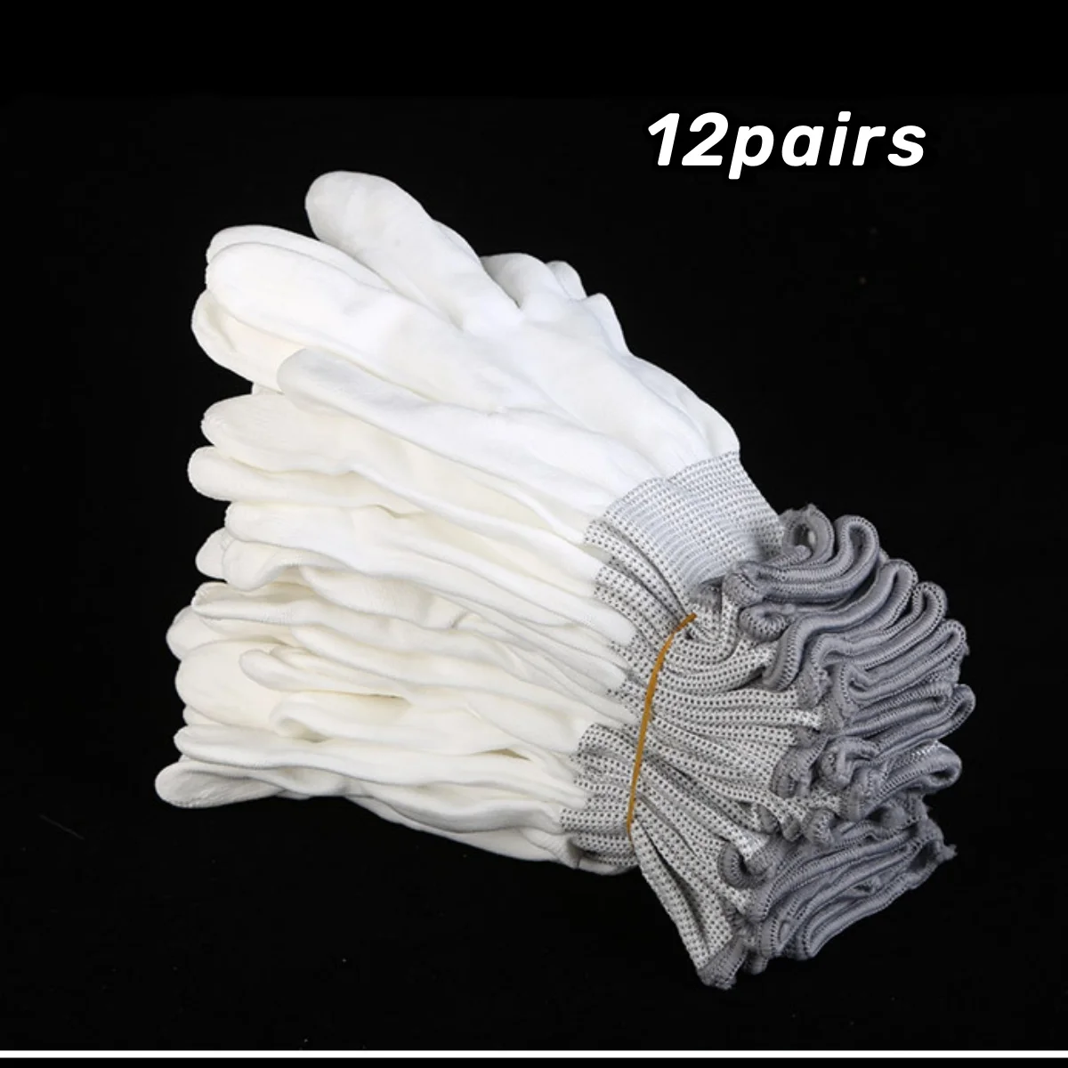 12Pairs Car Vinyl Wrap Gloves Anti-Static Window Tint Film Install Gloves Nylon Tinting Work Safety Gloves PU Coated Fingertip