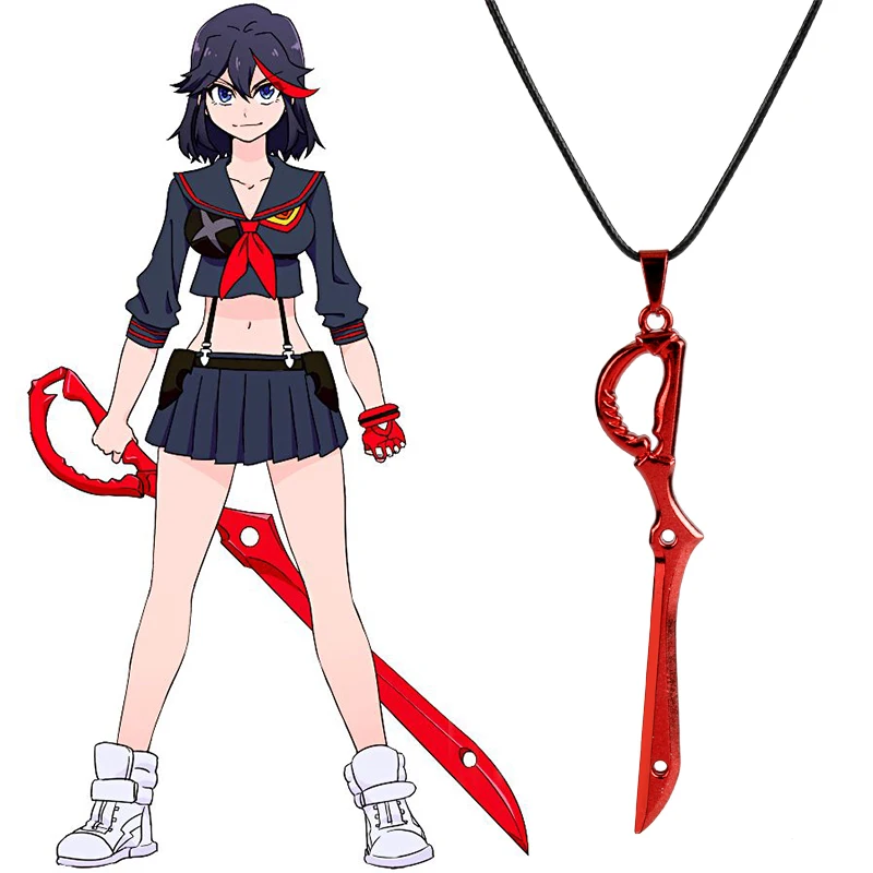 

Anime KILL la KILL Key Chains Matoi Ryuko Mini Metal Red Scissor Blade Weapon Pendants Keyring Men Car Accessories