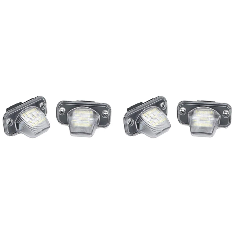 4x carro 18smd conduziu a luz do número da placa de licença para o transportador t4/caravelle mk4/multivan passat b5 b6 combi eurova