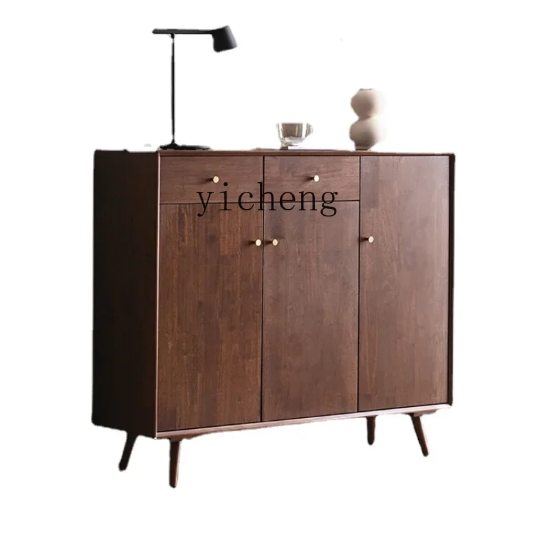 Solid Wood Home Doorway Shoe Cabinet Large Capacity Simple Modern Storage Ultra-Thin Entrance Cabinet