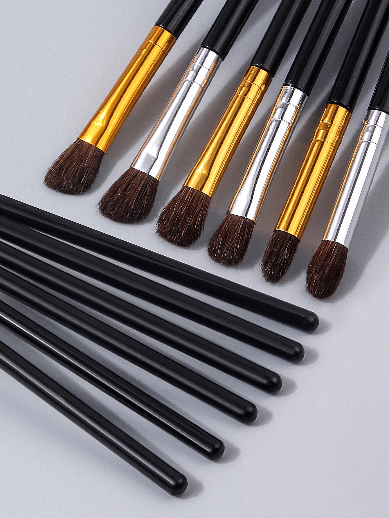 6 stuks zachte oogschaduwborstel, wenkbrauwborstel, smuderborstel, concealerborstel, multifunctionele oogmake-upborstel, schoonheidstools