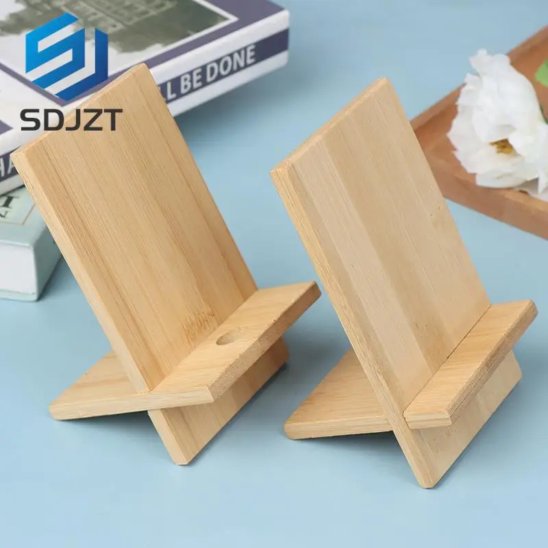 

1PC Desktop Phone Holder Wood Lazy Phone Stand Mobile Smartphone Support Tablet Stand 14*8*7cm