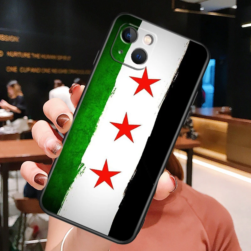 Syria Syrian Republic Flag Phone Case For iPhone XR X XS Max 11 12 13 14 15 Pro Max 7 8 Plus SE 2020 2022 Back Cover