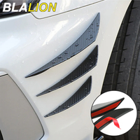 BLALION  6pcs Universal Front Bumper Lip Decoration Diffuser Splitter Fins Body Spoiler Canards Valence Chin Car Tuning Canard