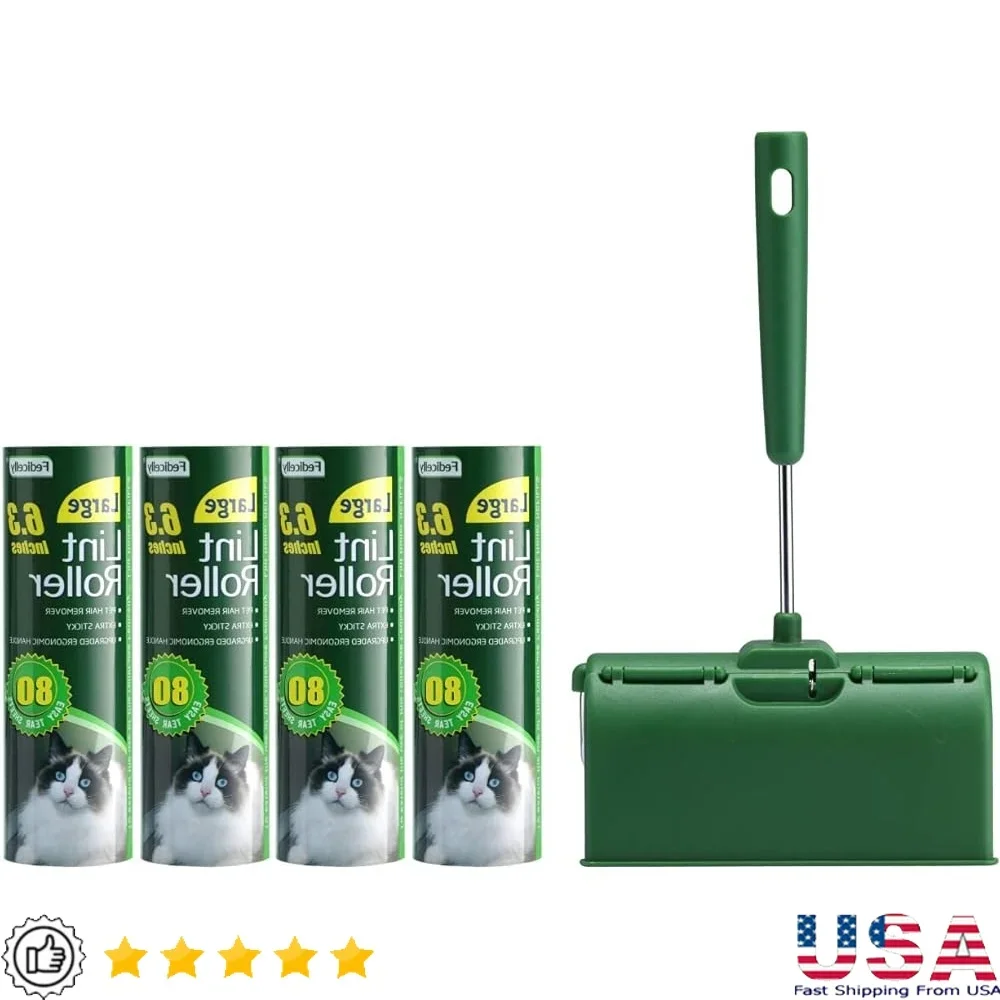 

Мегаценный валик для ворса, 320 листов, очень липкое средство для удаления шерсти домашних животных, одежда, мебель, чистка ковров