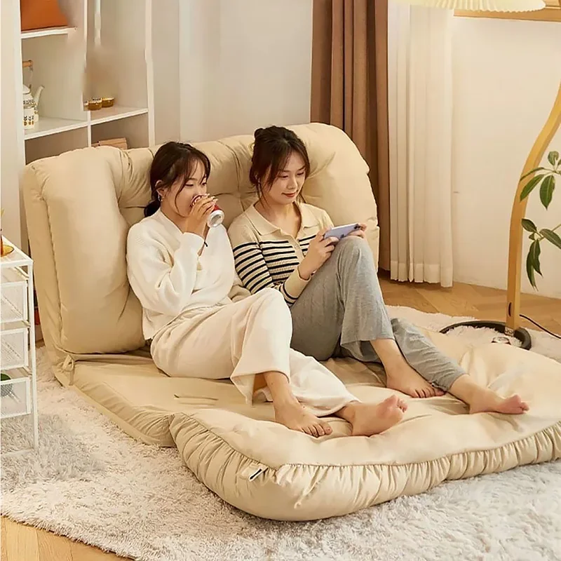 Foldable Lazy Sofa Bedroom Tatami Sets Bed Back Balcony Large Chair Foldable Chair Lounge Sofa Living Room Single Recliner 2025 image 6