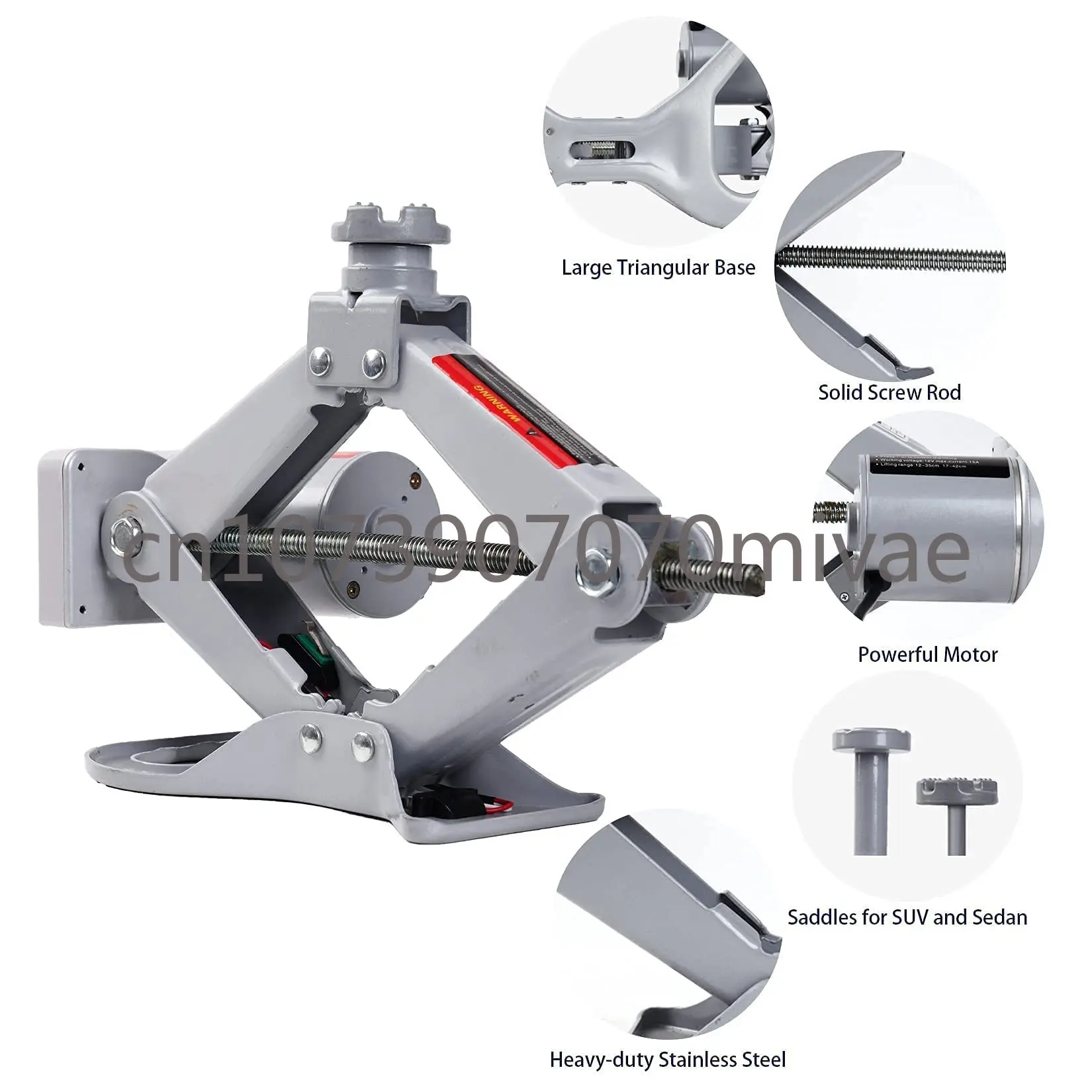 OEM Professional Portable High Quality 3 Ton Dc12v 3t 12v Durable Electric Screw Scissor Car Jack Set with Impact Wrench Set