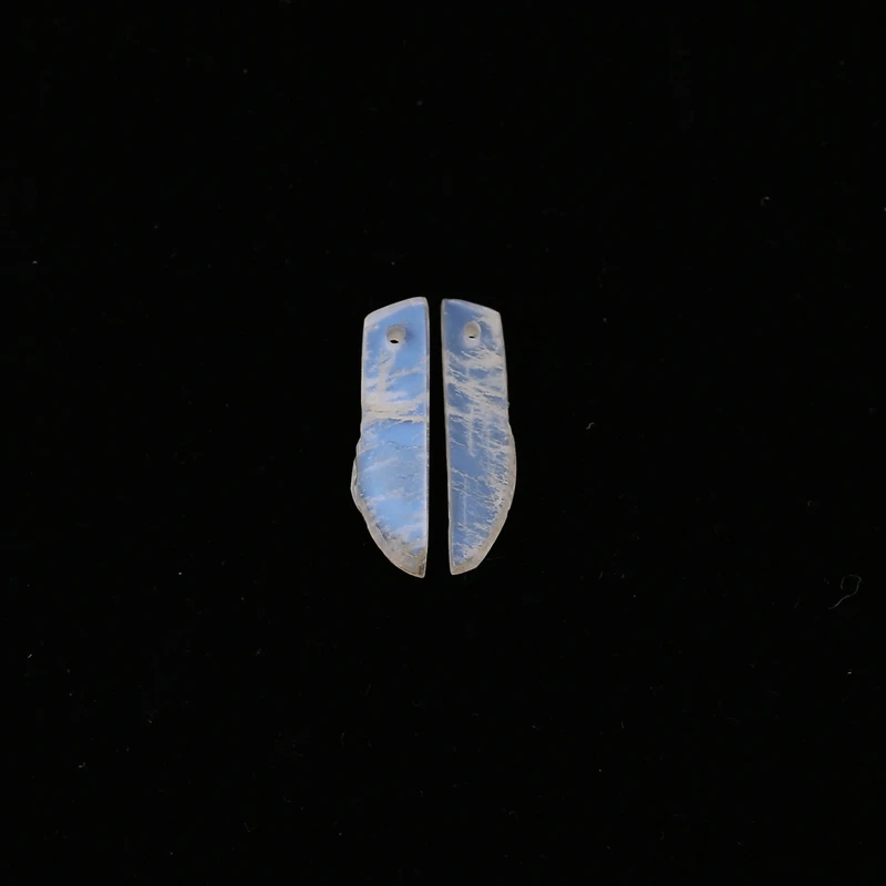 

Natural Moon Stone Earring Beads Nugget Shape 22x6x3mm 1.4g Handmade Jewelry Accessories for Women