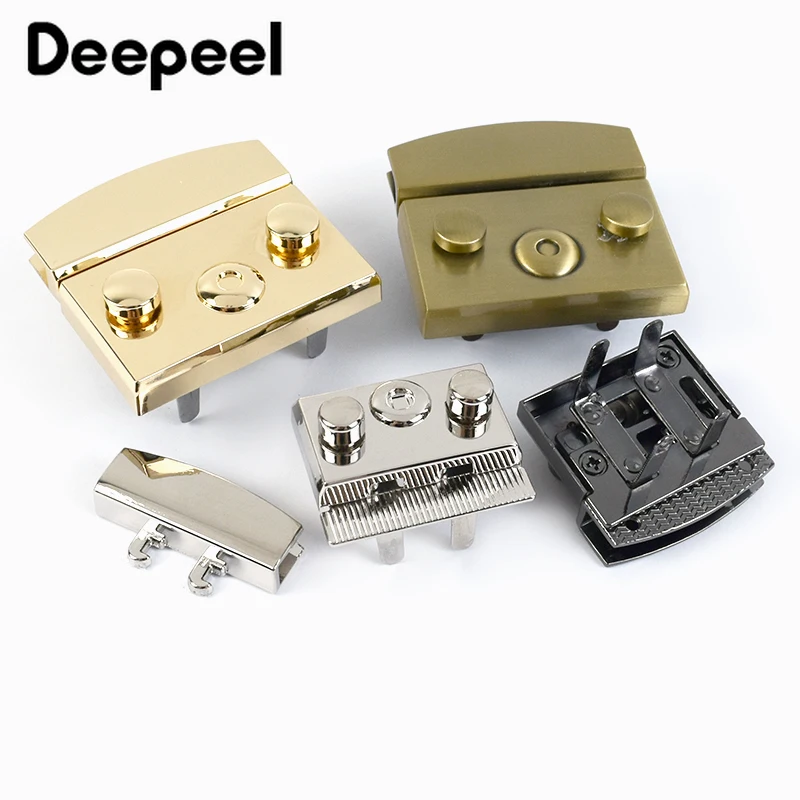 2Pcs 50mm/35mm Handbag Bags Locks Buckles Twist Turn Snaps Clasp for DIY Replacement Bag Lock Purse Closure Metal Accessories