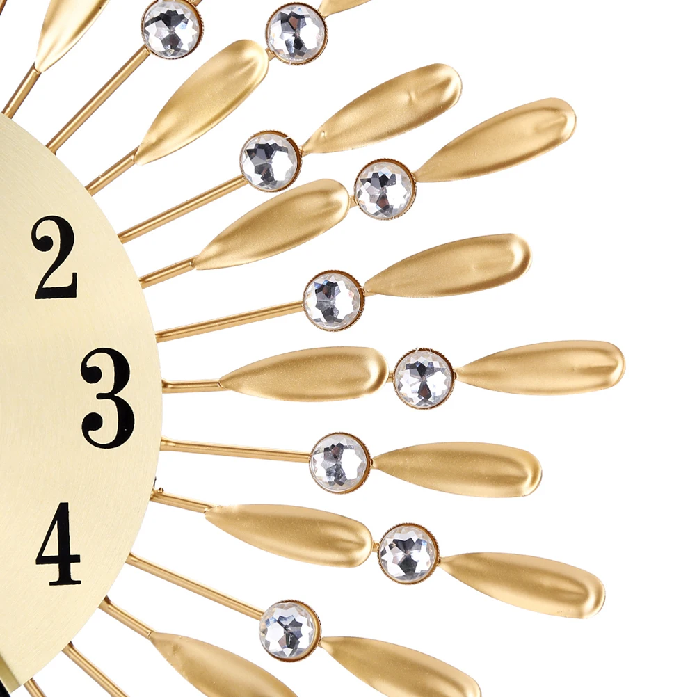 

Retro Metal Wall Clock Silent Decorative Hanging Clocks for Living Room Bedroom Office Art Diamond Dial Quartz Movement Home