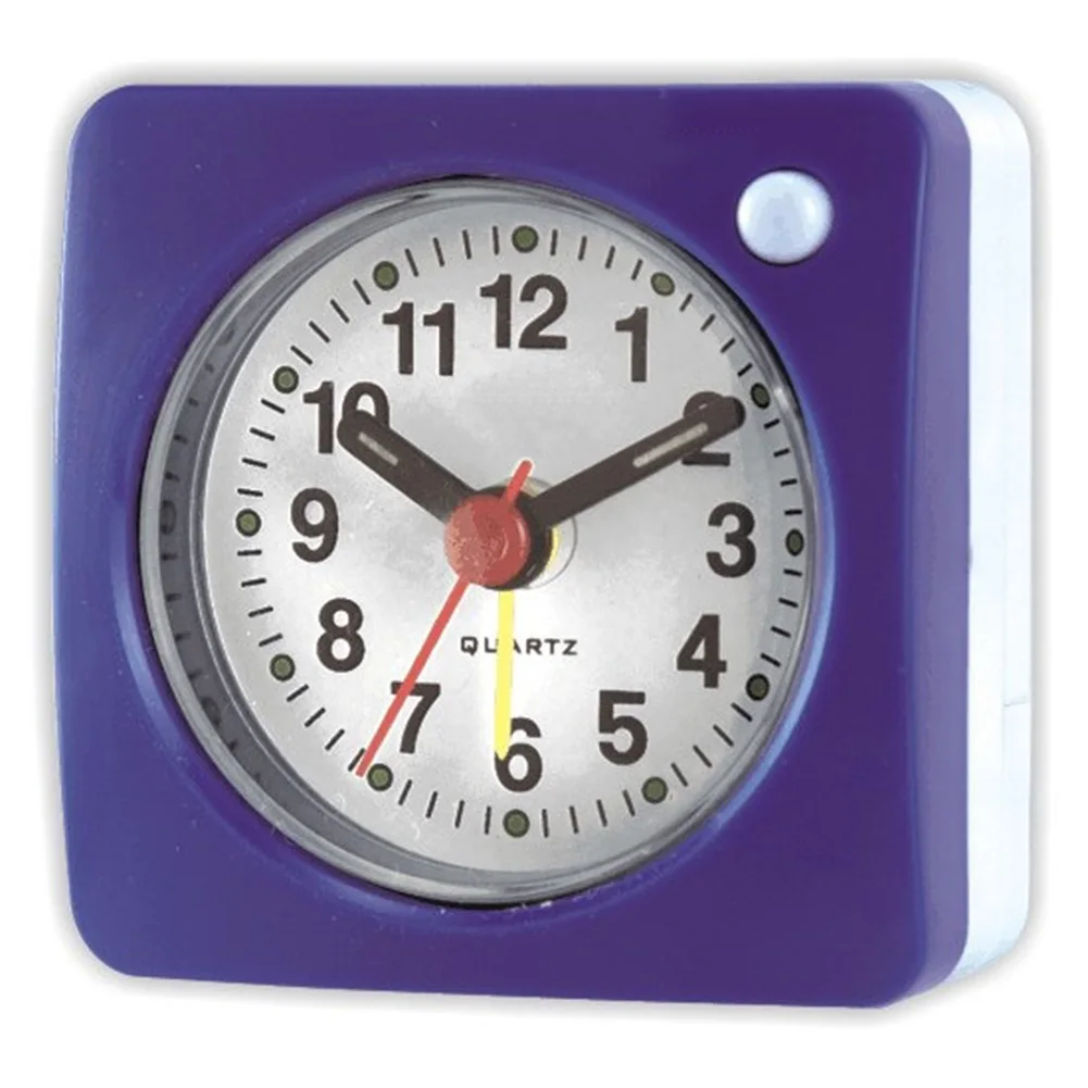 Compact Travel Alarm Clock with Silent Operation and 4 Gradual Alarm Sounds for Home or Hotel Use Portable Design
