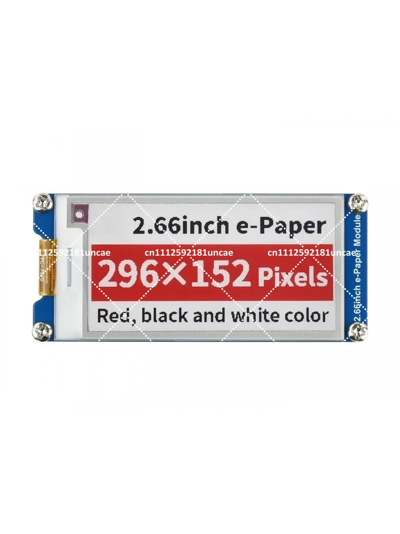 2.66inch E-Paper E-Ink Display Module (B), 296×152, Red Black White, SPI Interface