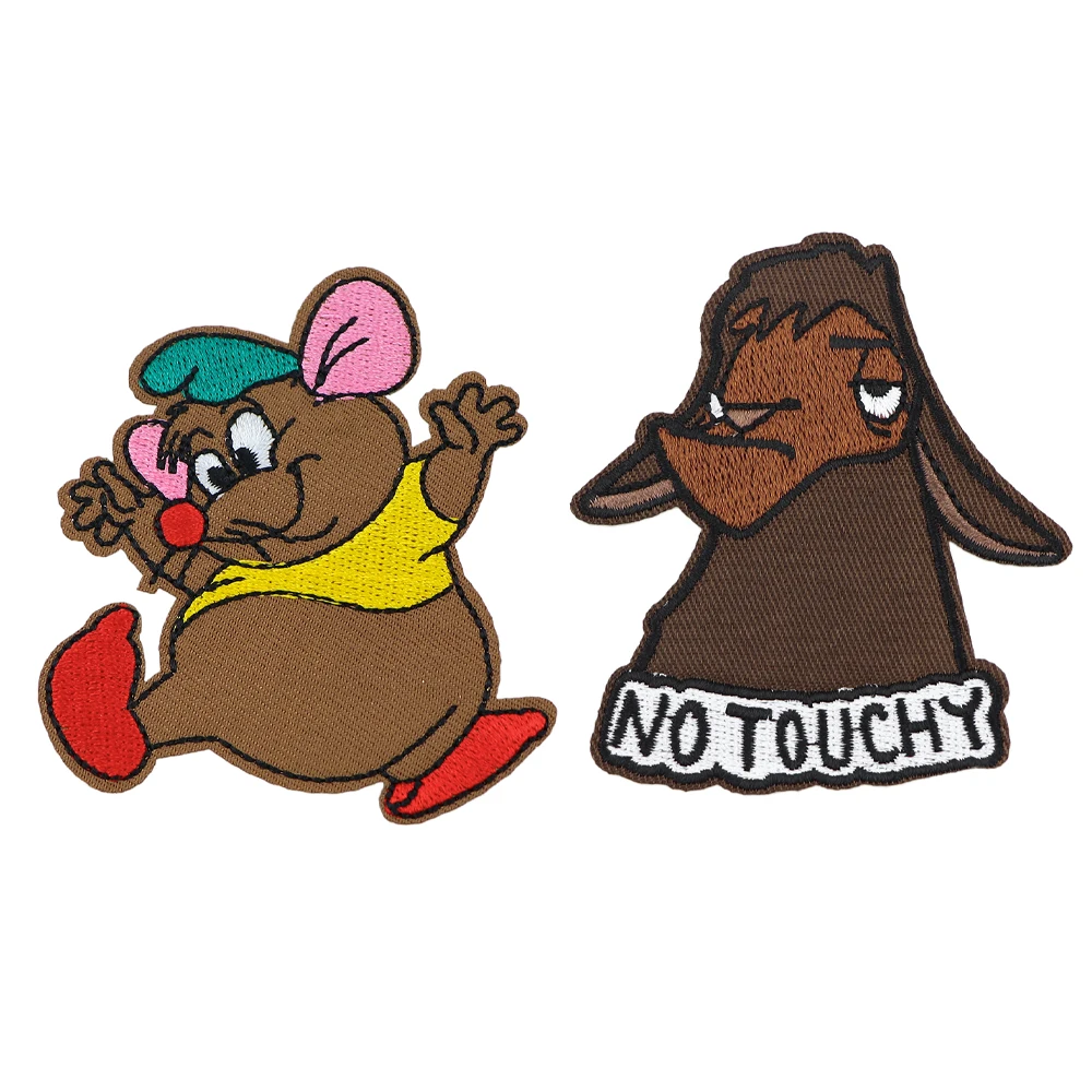 

Cartoon Mouse Fashion DIY Patch on Clothes Hat Bag Women Cute Fabric Patches Sew Exquisite Stickers Accessories